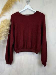 Merino: Bellow Sleeve Jumper  l  Sangria