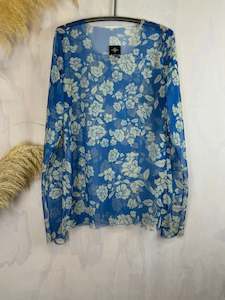 Juna Mesh Top | Cornflower