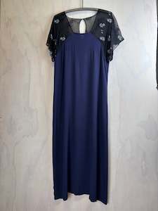 Vesta: Vesta Mezzo Maxi Dress -  Indigo and Silk