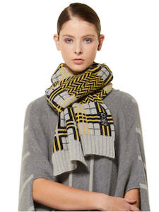 Knitwear 25: Elka  Plaid and Chevron Scarf | Sun Mix