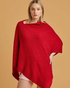 Knitwear 25: All Seasons Poncho  | Red