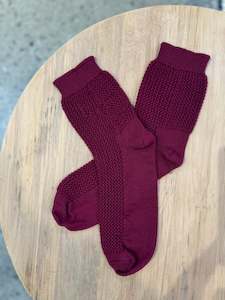 Merino: Slow Mesh Sox | Walnut Date
