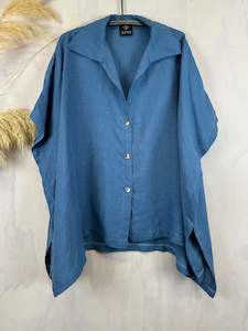 Tops 21: Juna Slit Shirt | Wedgewood Linen