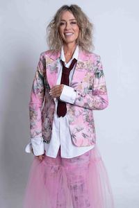 Sheryl May Tux Linen Jacket  | Rococo