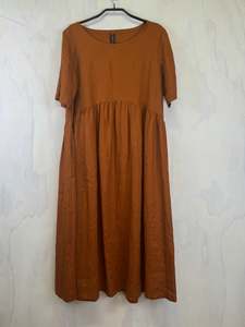 Linen: Pluto Tula Dress | Russet Linen