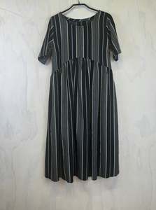 Linen: Pluto Tula Dress | Steel Stripe