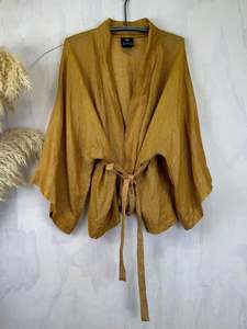 Juna Tie Kimono Jacket | Ginger Linen