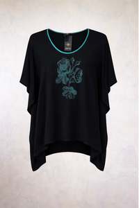 Juna Black Rose Drape T