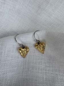 Michele Johnson Jewellry: Gold gilded Heart Hooks by Michele Johnson