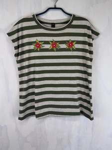 Pluto Alice T | Olive Natural Stripe Frida flower