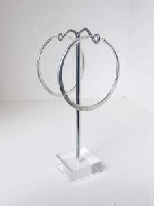 Michele Johnson Jewellry: Silver Hoop Earrings -  45mm diameter