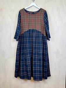 Pluto Tula Dress | Ink Chocolate Tartan
