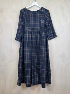 Linen: Pluto Tula Dress | Ink Tartan
