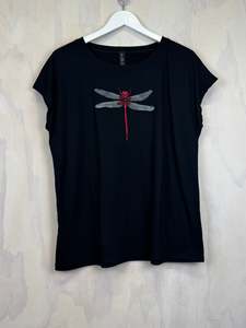 Pluto Alice Top | Black Merino Dragonfly