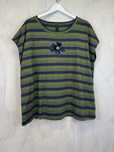 Tops 21: Pluto Alice Top | Olive Ink Stripe Daisy