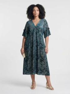 Vesta  Ruffle Virginia Dress - Liquorice
