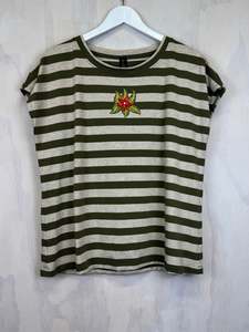 Pluto 2026: Pluto Alice T | Olive Natural Stripe Frida Flower