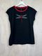 Pluto Alice Top | Black Merino with Red Band / Dragonfly