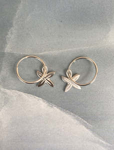 Frangipani Hoop Earrings