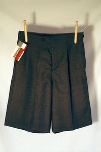School - parent logon: Steel Grey Back Tab Shorts