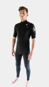 Mens Wetsuits: C-SKINS Session 2/2 Short Arm Steamer C/Zip Spring Wetsuit