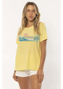 Clearance: Sisstrevolution Lines Organic Tee Pina Yellow