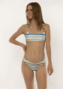 Sisstrevolution Stripe Crossroad Bandeau Top Swim Top