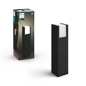 Philips Hue White Outdoor Fuzo Pedestal Black