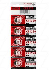 Maxell: Maxell Lithium Battery CR1220 3V Coin Cell - 5 Pack