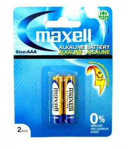 Maxell: Maxell AAA Alkaline Batteries 2 Pack LR03GD-2B