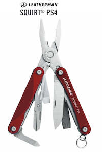 Leatherman Squirt PS4 Keychain Multi-tool - Red