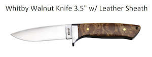 Whitby Walnut Knife 3.5" w/ Leather Sheath HK330