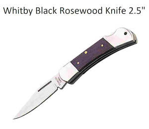 Whitby: Whitby Black Rosewood Pocket Knife 2.5" LK607