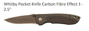 Whitby: Whitby Pocket Knife Carbon Fibre Effect 1 - 2.5" LK1212