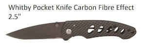 Whitby Pocket Knife Carbon Fibre Effect 2.5" LK1224