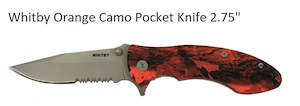 Whitby: Whitby Orange Camo Pocket Knife 2.75" LK152