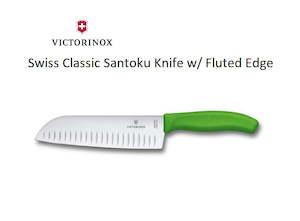 Victorinox: Victorinox Swiss Classic Santoku Knife w/ Fluted Edge - Green 6.8526.17G