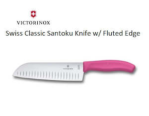 Victorinox Swiss Classic Santoku Knife w/ Fluted Edge - Pink 6.8526.17P