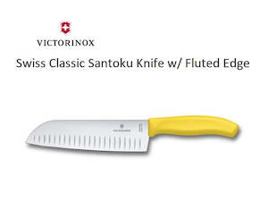 Victorinox Swiss Classic Santoku Knife w/ Fluted Edge - Yellow 6.8526.17Y