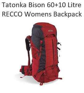 Tatonka: Tatonka Bison 60+10 Litre RECCO Womens Backpack - Red & Brown 1425.254