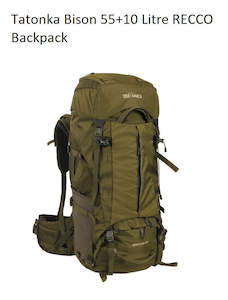 Tatonka: Tatonka Bison 55+10 Litre RECCO Backpack - Olive TABISON55
