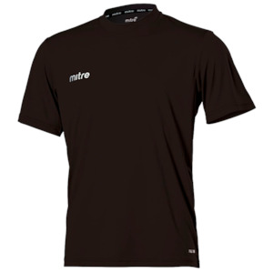 Mitre Metric Short Sleeve Football Soccer Black Jersey - Youth Small T60101-BA1-SY