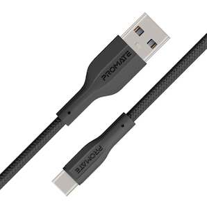 PROMATE 1M USB-A to USB-C Super Flexible Cable. Supports 2A Charging & 480Mbps D