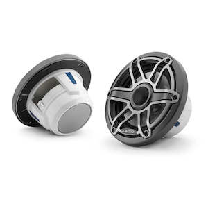 School: Jl Audio M6-650X-S-Gmti 6.5" Marine Coaxial Speakers Gray Titanium Sport Grille