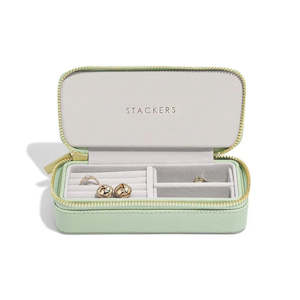 Stackers Travel Jewellery Box Medium Sage Green