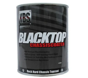 Kbs Coatings: KBS Blacktop Permanent UV Top Coat Chassis Coater Satin Black 1L 8402
