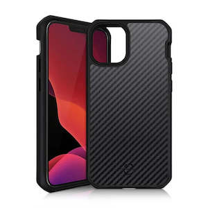 ITSKINS iPhone 12 Pro Max Hybrid Fusion Case - Carbon/Black