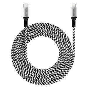 School: Microdia Execable Tweed Pd60W 2.6M Usb-C To Lightning Cable - Zebra