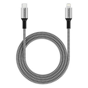 School: Microdia Execable Tweed Pd60W 1.3M Usb-C To Lightning Cable - Zebra