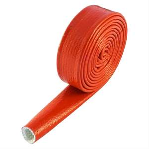 Heatshield: Heatshield Fire Shield Sleeving Red 1 1/2" X 1M